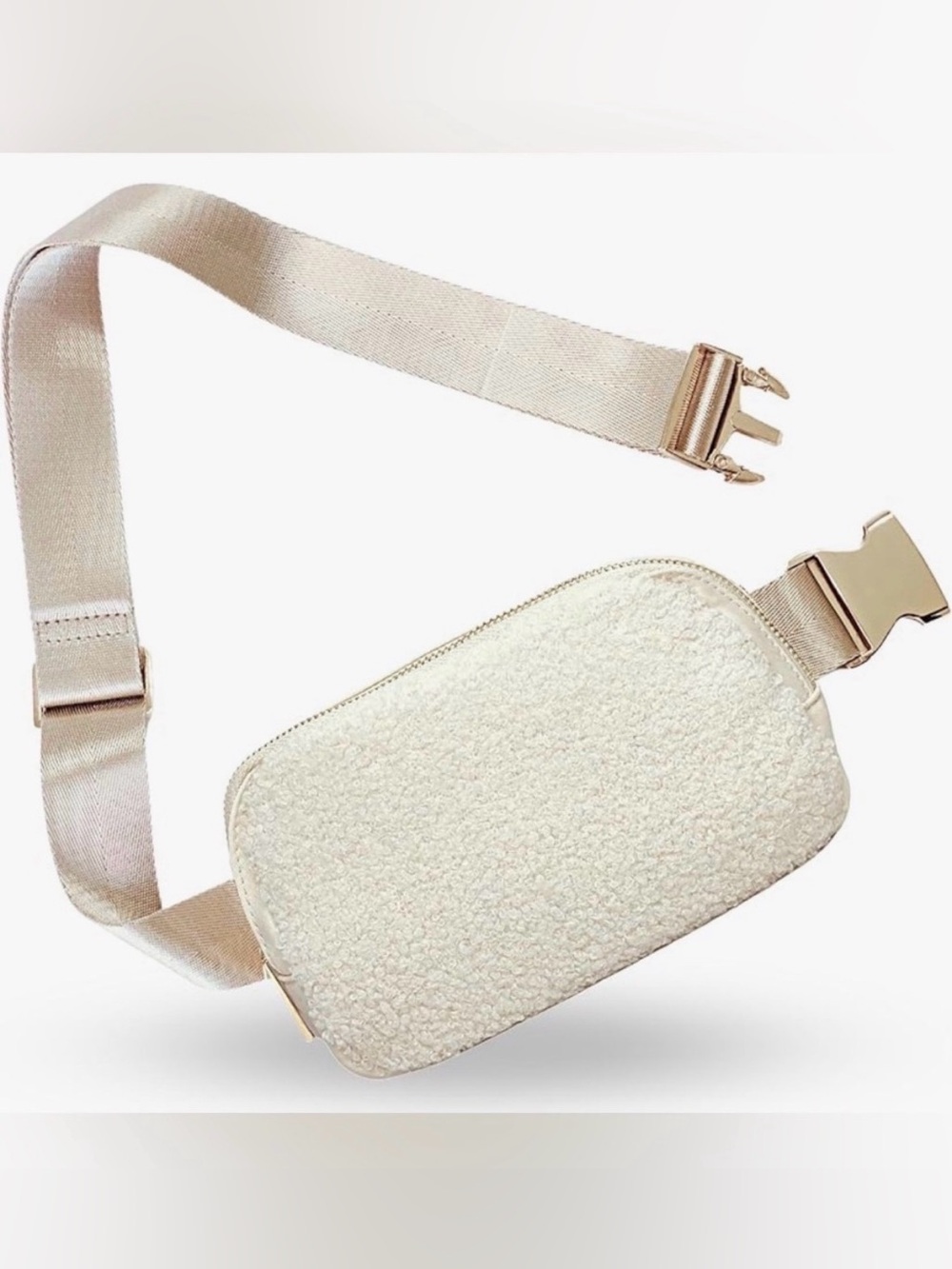 Citrusy Cream Fleece Belt Bag